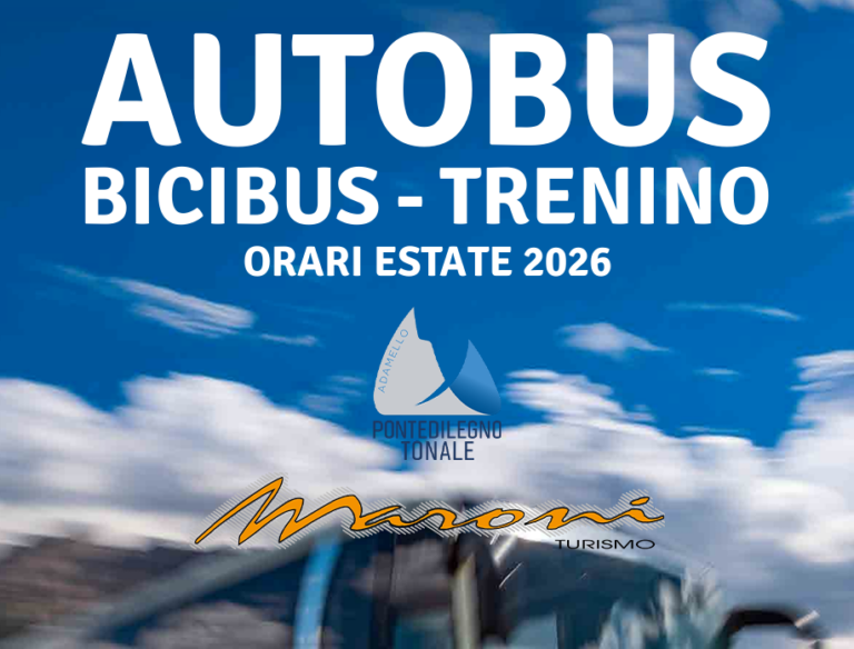 Scopri di più sull'articolo Orari Autobus e Trenino Ponte di Legno Tonale – Estate 2026